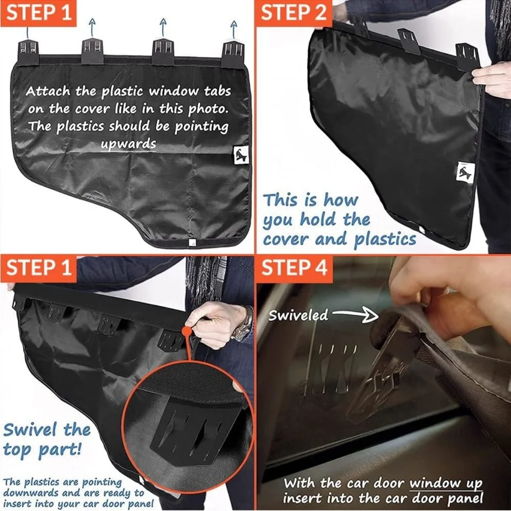 Petevo 2pc Interior Car Door Protectors, Protect From Dog Scratches Traveling